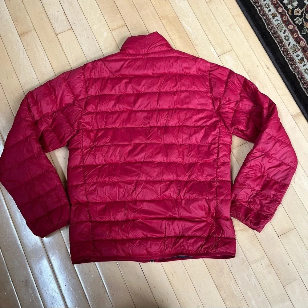 Eddie Bauer Red Down Insulated Zip Up Puffer Coat Jacket Men’s Size Small - Picture 8 of 8